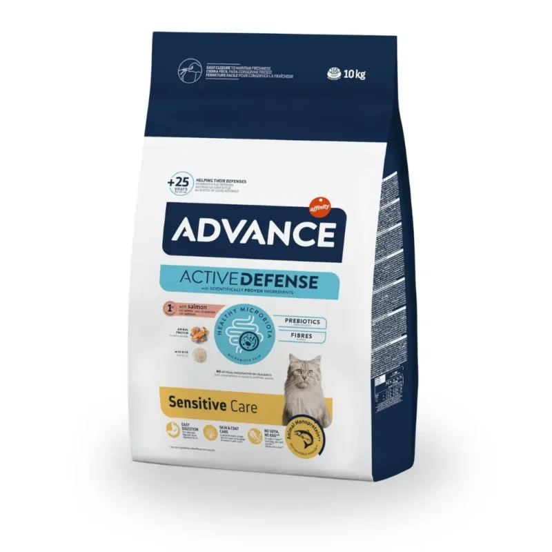 Advance Cat Somon Sensitive – Hrană Completă pentru Pisici Adulte cu Sensibilități Digestive și Cutante
