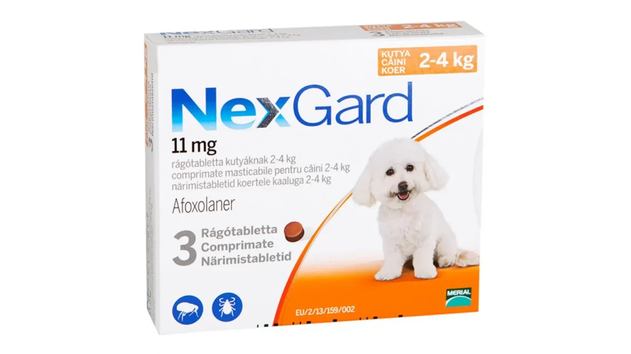NexGard S (3 Comprimate) – Tablete Masticabile pentru Câini 2-4 kg
