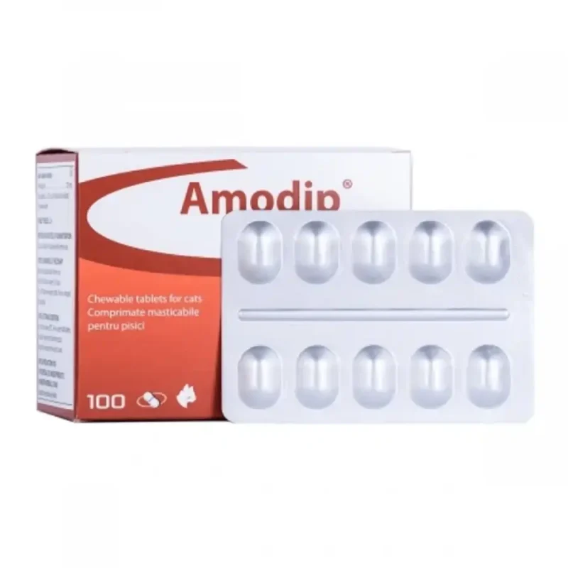 Amodip 1.25 mg – Tablete Aromatizate pentru Pisici