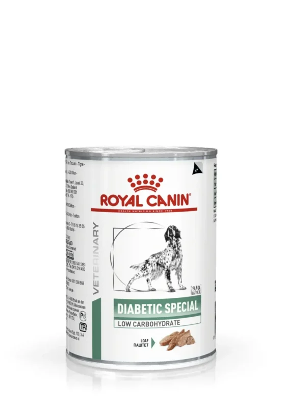 Royal Canin Diabetic Special Low Carb Câine (Conservă 410g) – Dietă Veterinară pentru Diabet (Control Glicemie)
