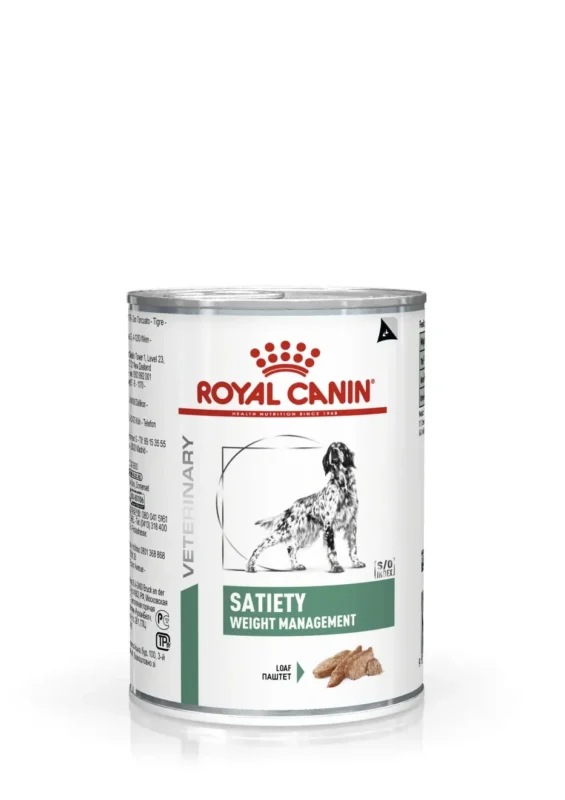 Royal Canin Satiety Weight Management Câine (Conservă 410g) – Dietă Veterinară pentru Slăbit și Controlul Foamei