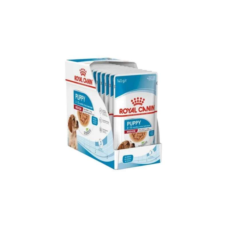 Royal Canin SHN Medium Puppy Gravy Plic Sos – Hrană Umedă 10x140g