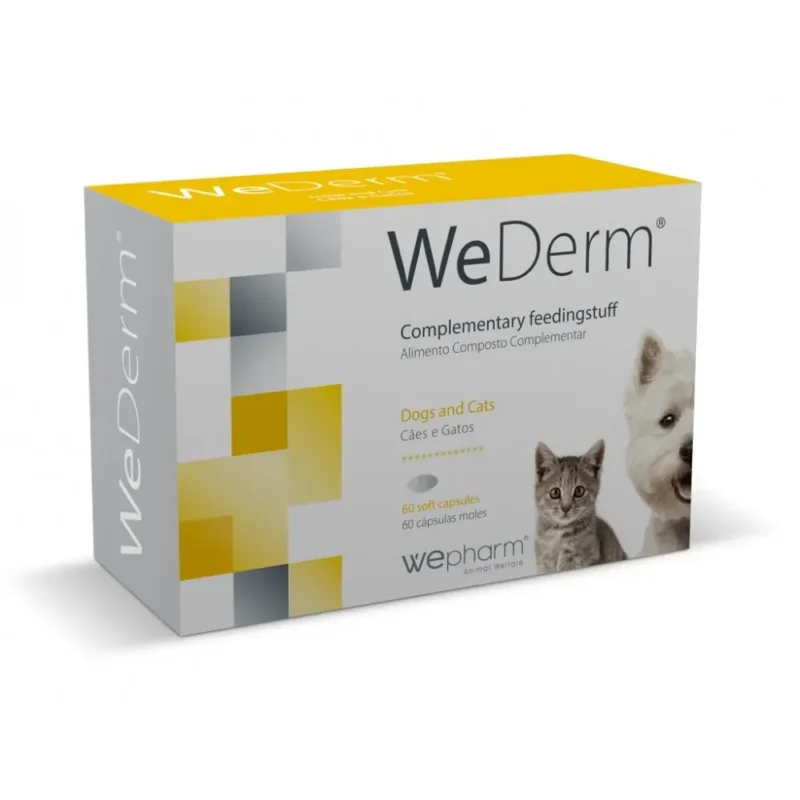 WeDerm 60 Capsule – Supliment cu Omega 3 și Zinc pentru Sănătatea Pielii și Blănii