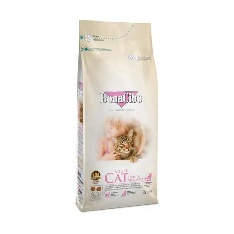 BonaCibo Cat Light & Sterilised - Hrană Pisici (15 kg)