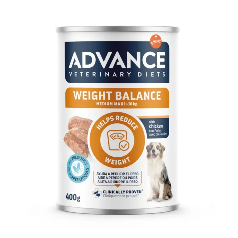 Advance Dog Weight Balance Conservă (400g) – Hrană Umedă Dietetică pentru Controlul Greutății la Câini