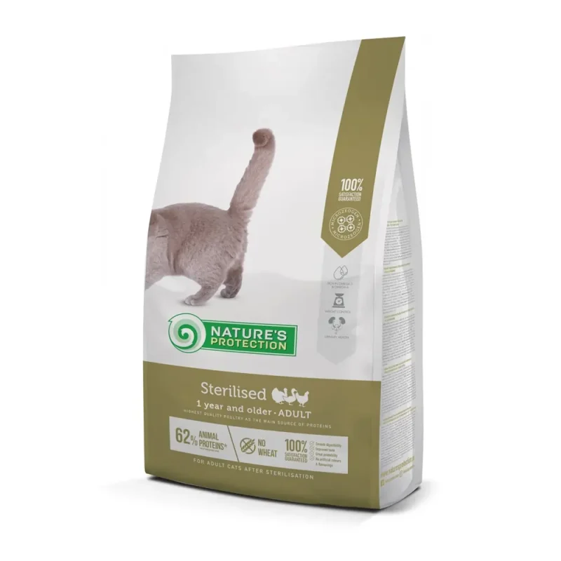 Nature's Protection Cat Sterilised - Hrană Uscată cu Pui
