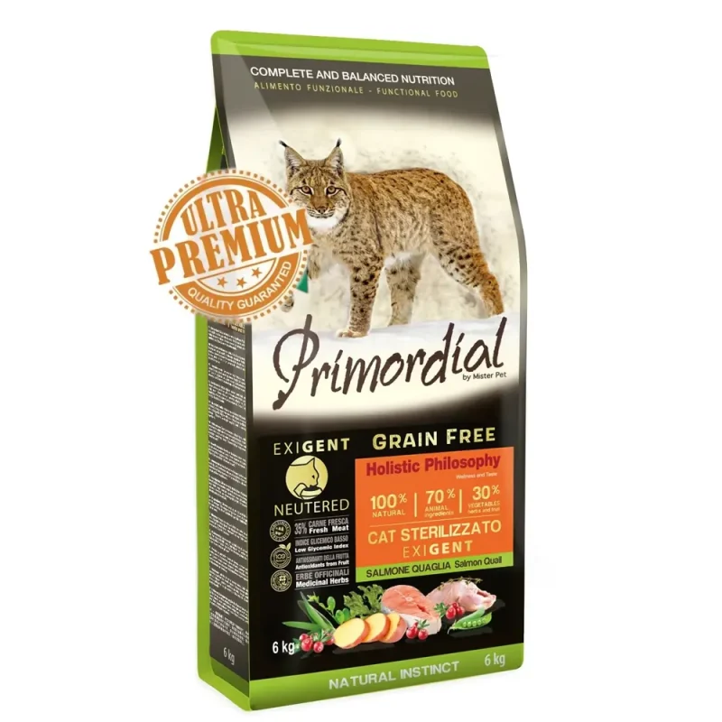 Primordial Grain-Free Cat Neutered Exigent - Somon și Prepeliță